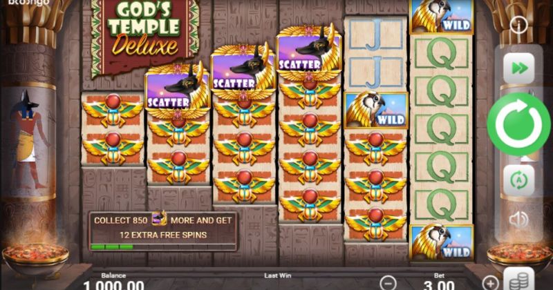 Play in God's Temple Deluxe slot online from Booongo for free now | www.hikkiforever.com